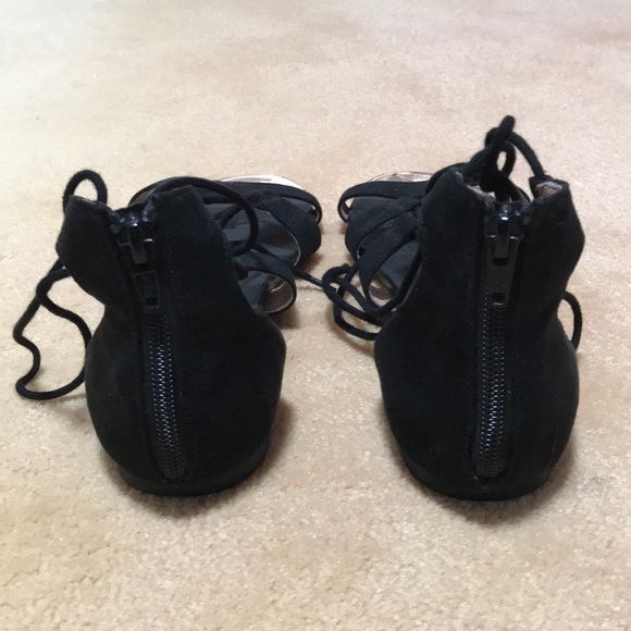 ORIENTAL TRAFFIC Faux Suede Gladiator Sandals - Picture 5 of 11